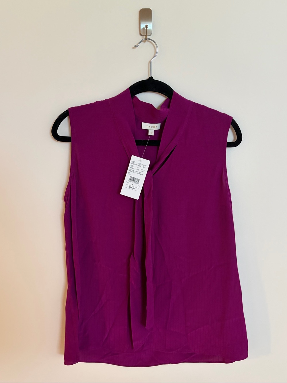 NWT Laura Sleeveless Blouse Size 6